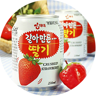 韩国进口草莓果汁饮料