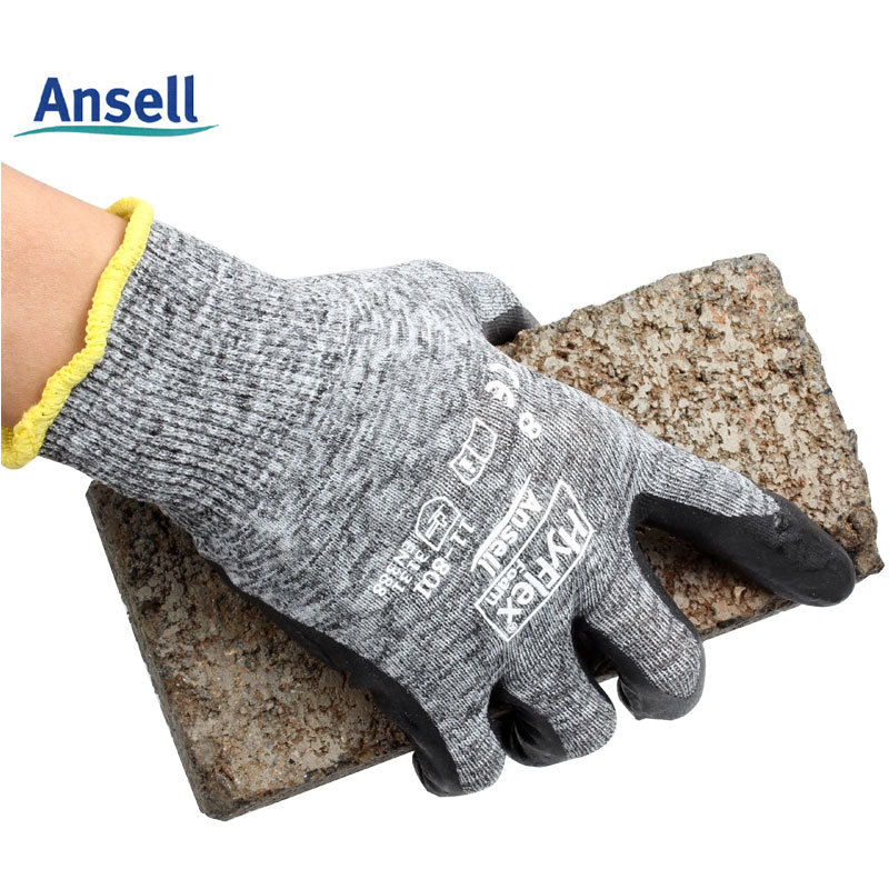 Ansell/安思尔11-801丁腈尼龙透气 劳保手套