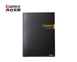 齐心（COMIX）A4 80张双螺旋PP面本/记事本/软抄本 颜色随机 1个装CPA4807