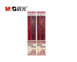 晨光（M&G）2B木杆铅笔带橡皮头木头铅笔可削套装带学生20支 AWP30804